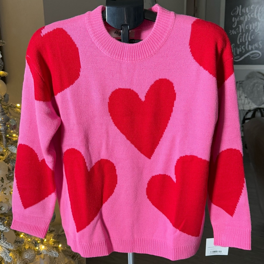 Haptics Heart Sweater Nwot